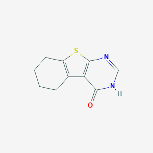 molecular formula C10H10N2OS B076262 5,6,7,8-四氢[1]苯并噻吩并[2,3-d]嘧啶-4(3H)-酮 CAS No. 14346-24-8