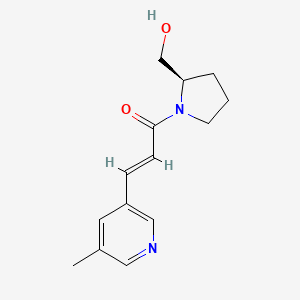 (E)-1-[(2R)-2-(hydroxymethyl)pyrrolidin-1-yl]-3-(5-methylpyridin-3-yl)prop-2-en-1-one