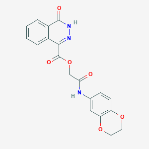 molecular formula C19H15N3O6 B7626207 [2-(2,3-dihydro-1,4-benzodioxin-6-ylamino)-2-oxoethyl] 4-oxo-3H-phthalazine-1-carboxylate 