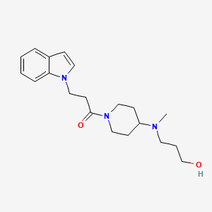 1-[4-[3-Hydroxypropyl(methyl)amino]piperidin-1-yl]-3-indol-1-ylpropan-1-one