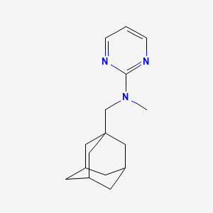 molecular formula C16H23N3 B7626216 N-(1-adamantylmethyl)-N-methylpyrimidin-2-amine 