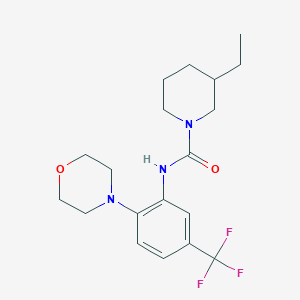 3-ethyl-N-[2-morpholin-4-yl-5-(trifluoromethyl)phenyl]piperidine-1-carboxamide