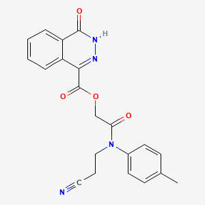 [2-[N-(2-cyanoethyl)-4-methylanilino]-2-oxoethyl] 4-oxo-3H-phthalazine-1-carboxylate