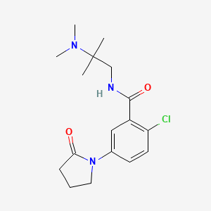 2-chloro-N-[2-(dimethylamino)-2-methylpropyl]-5-(2-oxopyrrolidin-1-yl)benzamide