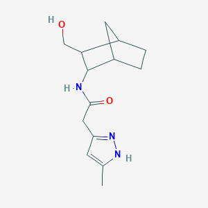 N-[3-(hydroxymethyl)-2-bicyclo[2.2.1]heptanyl]-2-(5-methyl-1H-pyrazol-3-yl)acetamide