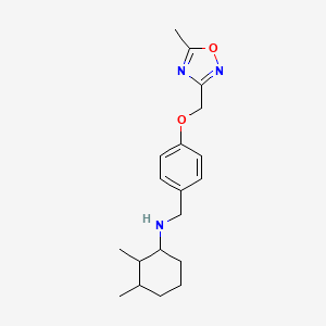 2,3-dimethyl-N-[[4-[(5-methyl-1,2,4-oxadiazol-3-yl)methoxy]phenyl]methyl]cyclohexan-1-amine