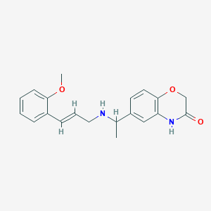 6-[1-[[(E)-3-(2-methoxyphenyl)prop-2-enyl]amino]ethyl]-4H-1,4-benzoxazin-3-one