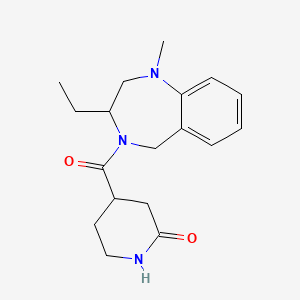 4-(3-ethyl-1-methyl-3,5-dihydro-2H-1,4-benzodiazepine-4-carbonyl)piperidin-2-one