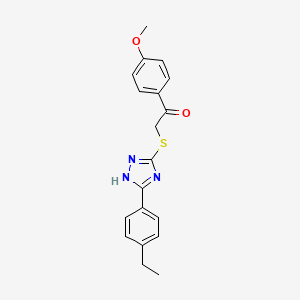 2-[[5-(4-ethylphenyl)-1H-1,2,4-triazol-3-yl]sulfanyl]-1-(4-methoxyphenyl)ethanone