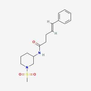 molecular formula C17H24N2O3S B7626342 (E)-N-(1-methylsulfonylpiperidin-3-yl)-5-phenylpent-4-enamide 