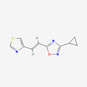 3-cyclopropyl-5-[(E)-2-(1,3-thiazol-4-yl)ethenyl]-1,2,4-oxadiazole