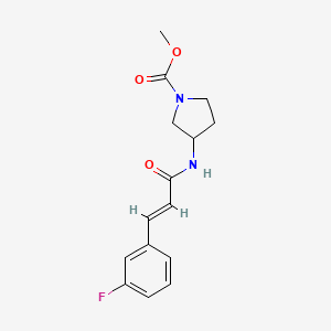 methyl 3-[[(E)-3-(3-fluorophenyl)prop-2-enoyl]amino]pyrrolidine-1-carboxylate