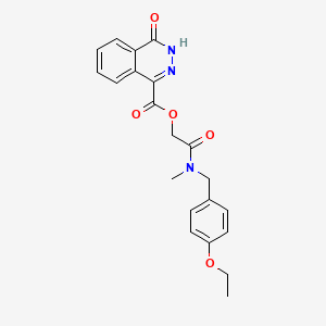 [2-[(4-ethoxyphenyl)methyl-methylamino]-2-oxoethyl] 4-oxo-3H-phthalazine-1-carboxylate