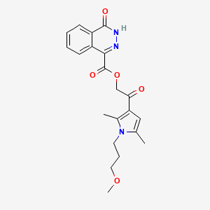 [2-[1-(3-methoxypropyl)-2,5-dimethylpyrrol-3-yl]-2-oxoethyl] 4-oxo-3H-phthalazine-1-carboxylate