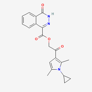 [2-(1-cyclopropyl-2,5-dimethylpyrrol-3-yl)-2-oxoethyl] 4-oxo-3H-phthalazine-1-carboxylate