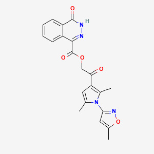 molecular formula C21H18N4O5 B7626498 [2-[2,5-dimethyl-1-(5-methyl-1,2-oxazol-3-yl)pyrrol-3-yl]-2-oxoethyl] 4-oxo-3H-phthalazine-1-carboxylate 