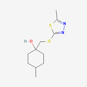 4-Methyl-1-[(5-methyl-1,3,4-thiadiazol-2-yl)sulfanylmethyl]cyclohexan-1-ol