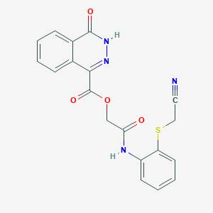 [2-[2-(cyanomethylsulfanyl)anilino]-2-oxoethyl] 4-oxo-3H-phthalazine-1-carboxylate