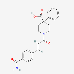 1-[(E)-3-(4-carbamoylphenyl)prop-2-enoyl]-4-phenylpiperidine-4-carboxylic acid