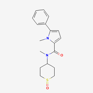 N,1-dimethyl-N-(1-oxothian-4-yl)-5-phenylpyrrole-2-carboxamide