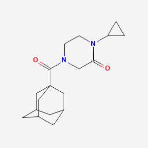 molecular formula C18H26N2O2 B7626545 4-(Adamantane-1-carbonyl)-1-cyclopropylpiperazin-2-one 