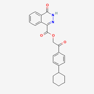 molecular formula C23H22N2O4 B7626550 [2-(4-cyclohexylphenyl)-2-oxoethyl] 4-oxo-3H-phthalazine-1-carboxylate 