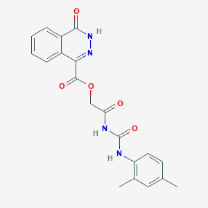 molecular formula C20H18N4O5 B7626568 [2-[(2,4-dimethylphenyl)carbamoylamino]-2-oxoethyl] 4-oxo-3H-phthalazine-1-carboxylate 