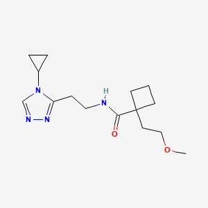 N-[2-(4-cyclopropyl-1,2,4-triazol-3-yl)ethyl]-1-(2-methoxyethyl)cyclobutane-1-carboxamide