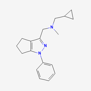 1-cyclopropyl-N-methyl-N-[(1-phenyl-5,6-dihydro-4H-cyclopenta[c]pyrazol-3-yl)methyl]methanamine