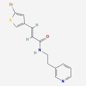 molecular formula C14H13BrN2OS B7626583 (E)-3-(5-bromothiophen-3-yl)-N-(2-pyridin-3-ylethyl)prop-2-enamide 