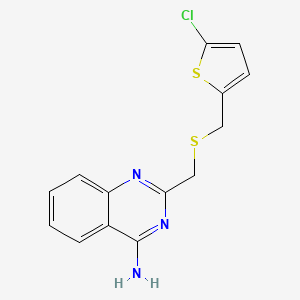 2-[(5-Chlorothiophen-2-yl)methylsulfanylmethyl]quinazolin-4-amine