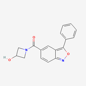 (3-Hydroxyazetidin-1-yl)-(3-phenyl-2,1-benzoxazol-5-yl)methanone