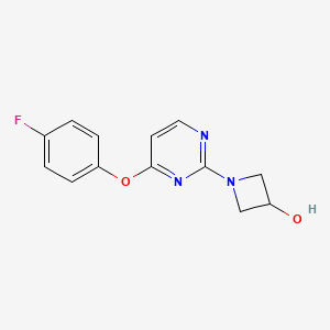 molecular formula C13H12FN3O2 B7626630 1-[4-(4-Fluorophenoxy)pyrimidin-2-yl]azetidin-3-ol 