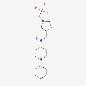 1-cyclohexyl-N-[[1-(2,2,2-trifluoroethyl)pyrrolidin-3-yl]methyl]piperidin-4-amine