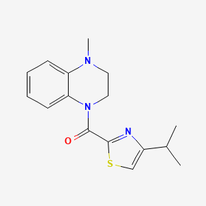 (4-Methyl-2,3-dihydroquinoxalin-1-yl)-(4-propan-2-yl-1,3-thiazol-2-yl)methanone