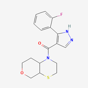 3,4a,5,7,8,8a-hexahydro-2H-pyrano[3,4-b][1,4]thiazin-1-yl-[5-(2-fluorophenyl)-1H-pyrazol-4-yl]methanone