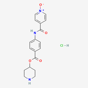 Piperidin-4-yl 4-[(1-oxidopyridin-1-ium-4-carbonyl)amino]benzoate;hydrochloride