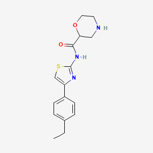 N-[4-(4-ethylphenyl)-1,3-thiazol-2-yl]morpholine-2-carboxamide