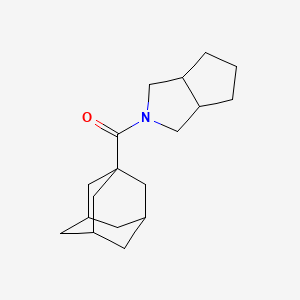 molecular formula C18H27NO B7626685 3,3a,4,5,6,6a-hexahydro-1H-cyclopenta[c]pyrrol-2-yl(1-adamantyl)methanone 