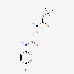 molecular formula C13H17FN2O4 B7626694 tert-butyl N-[2-(4-fluoroanilino)-2-oxoethoxy]carbamate 