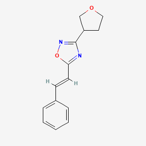 molecular formula C14H14N2O2 B7626734 3-(oxolan-3-yl)-5-[(E)-2-phenylethenyl]-1,2,4-oxadiazole 