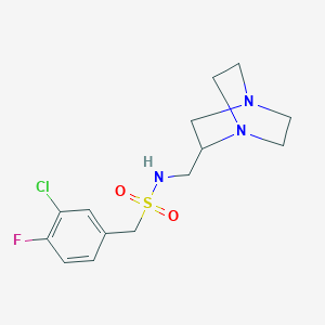 1-(3-chloro-4-fluorophenyl)-N-(1,4-diazabicyclo[2.2.2]octan-2-ylmethyl)methanesulfonamide