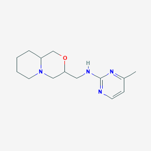 molecular formula C14H22N4O B7626774 N-(1,3,4,6,7,8,9,9a-octahydropyrido[2,1-c][1,4]oxazin-3-ylmethyl)-4-methylpyrimidin-2-amine 