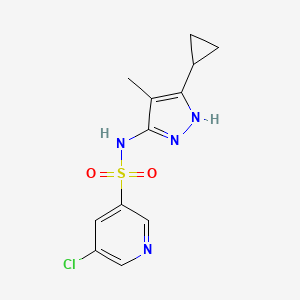 5-chloro-N-(5-cyclopropyl-4-methyl-1H-pyrazol-3-yl)pyridine-3-sulfonamide