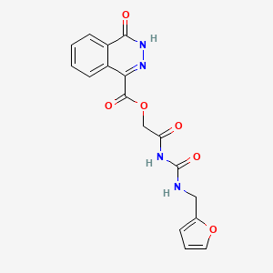 molecular formula C17H14N4O6 B7626785 [2-(furan-2-ylmethylcarbamoylamino)-2-oxoethyl] 4-oxo-3H-phthalazine-1-carboxylate 