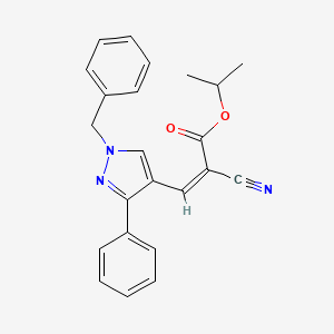 propan-2-yl (Z)-3-(1-benzyl-3-phenylpyrazol-4-yl)-2-cyanoprop-2-enoate