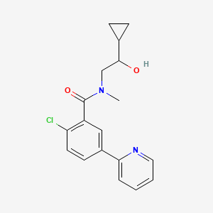 2-chloro-N-(2-cyclopropyl-2-hydroxyethyl)-N-methyl-5-pyridin-2-ylbenzamide