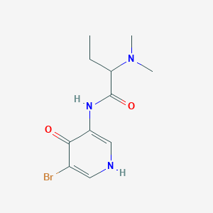 molecular formula C11H16BrN3O2 B7626815 N-(5-bromo-4-oxo-1H-pyridin-3-yl)-2-(dimethylamino)butanamide 