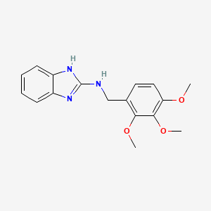 molecular formula C17H19N3O3 B7626823 N-[(2,3,4-trimethoxyphenyl)methyl]-1H-benzimidazol-2-amine 