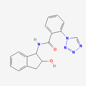 N-(2-hydroxy-2,3-dihydro-1H-inden-1-yl)-2-(tetrazol-1-yl)benzamide